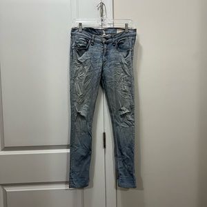Rag & Bone Light Denim Distressed Skinny Jeans Size 27 US